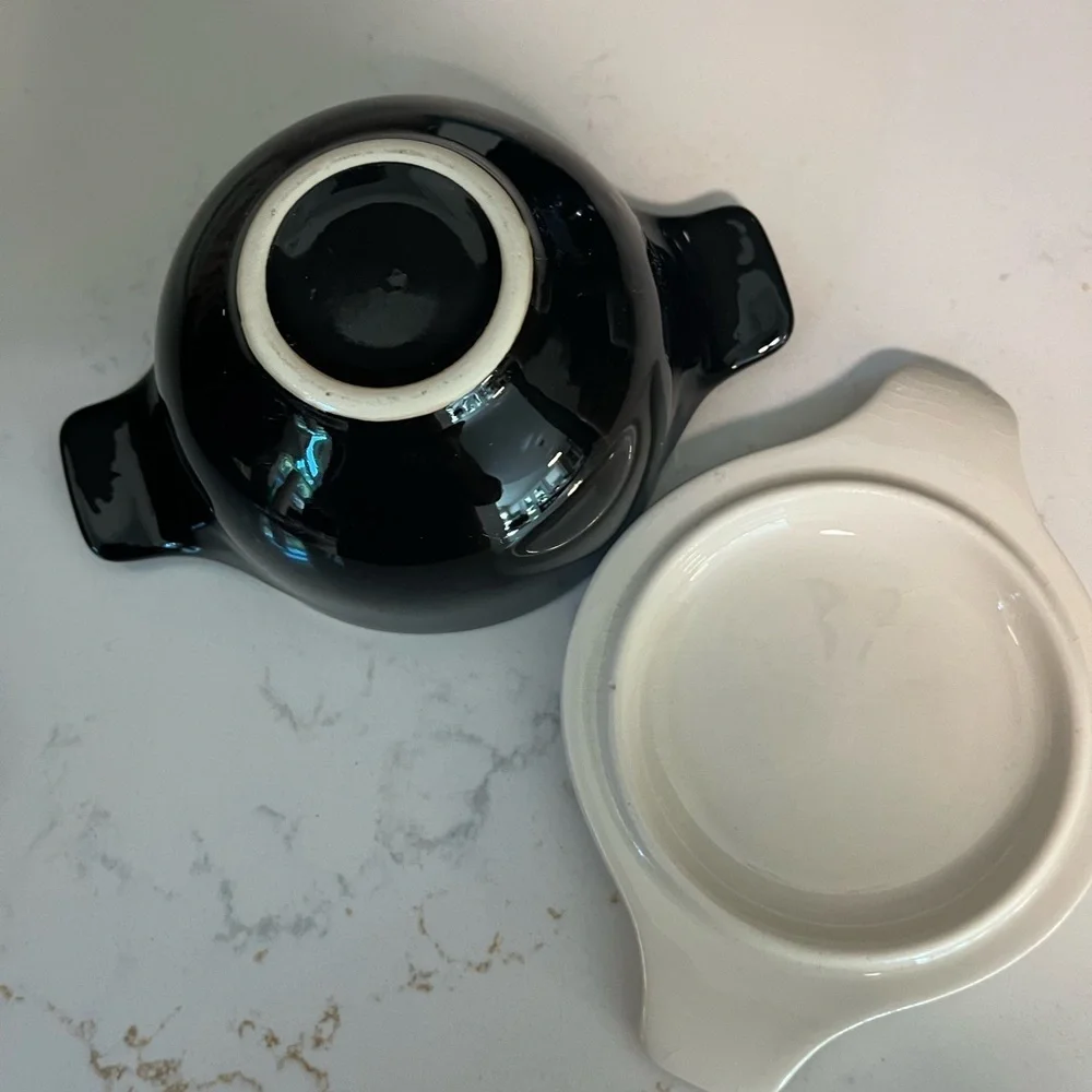 Midnight by Taylor, Smith & Taylor (TS&T) Sugar Bowl, Lid and Saucer